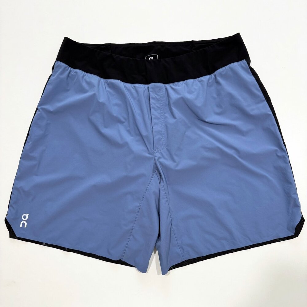 On Running Mens 'Lightweight Shorts' 8" Blue Black Size XL